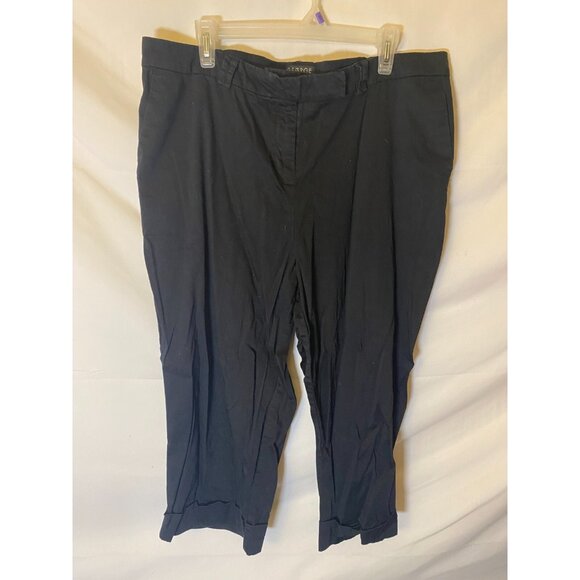 George Womens Plus Size 18W Black Dress Pants Stretch Basic Pockets Career 1X - Picture 1 of 2